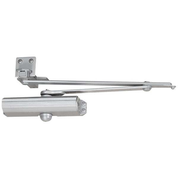 Grade 1 Parallel Arm Surface Closer, Push Side, Unitrol Arm, Spring Stop, 85 to 180 Deg. Swing, Adju